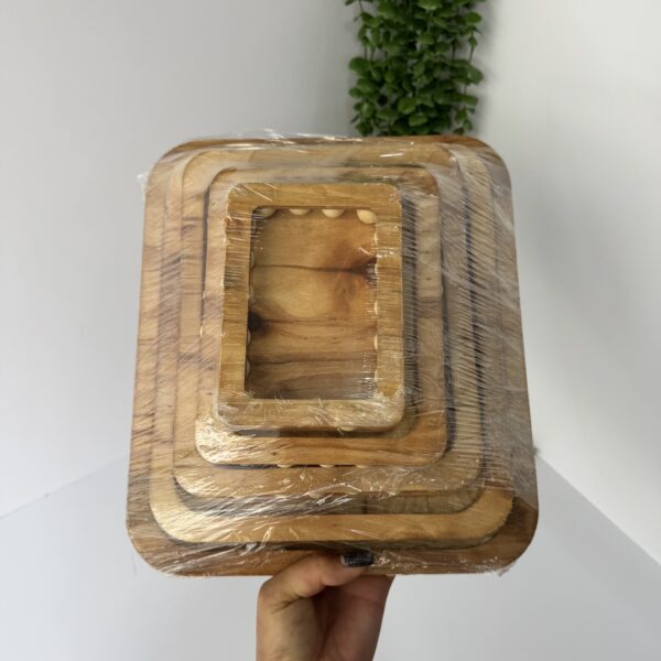 پنج تیکه پایه دار مهره دار چوبی